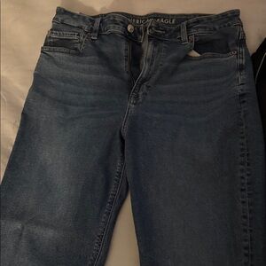 American Eagle Women’s Curvy Mom Blue Jeans